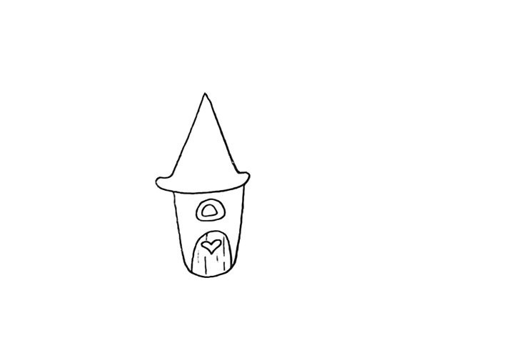 橘子小屋简笔画教程