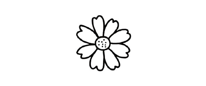 可爱小花小雏菊简笔画教程