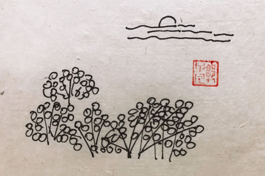春天大树风景简笔画图片