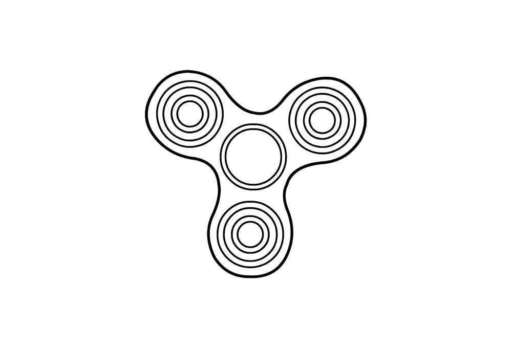 三叶指尖陀螺怎么画