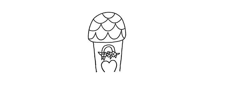 海上小屋简笔画教程