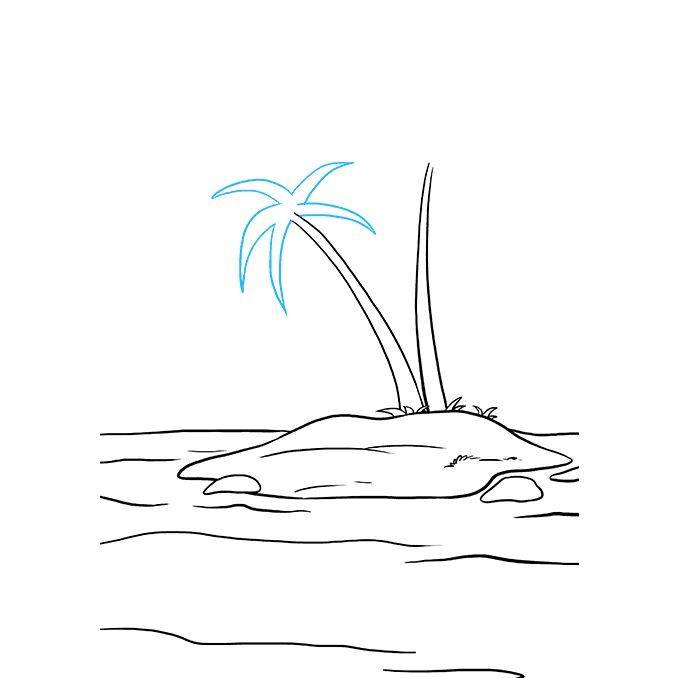 如何画海上的岛屿