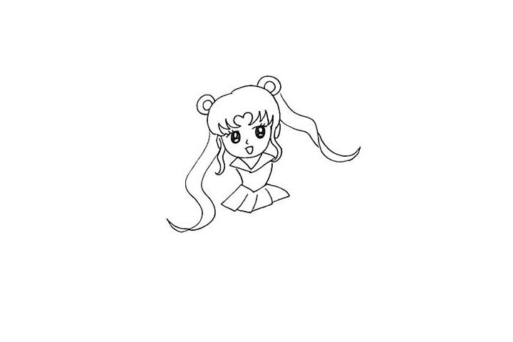 美少女战士简笔画画法步骤