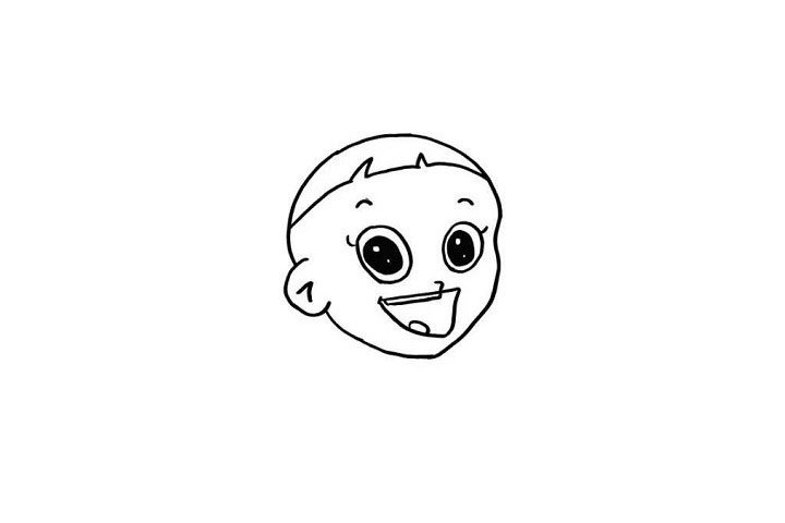 大头儿子简笔画画法步骤