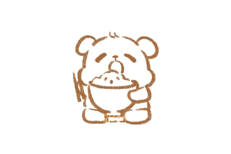 可爱小熊干饭怎么画
