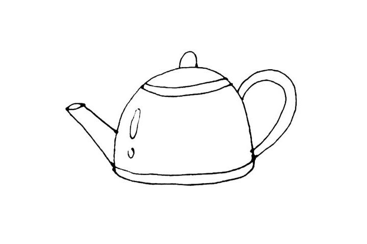 茶壶简笔画画法步骤