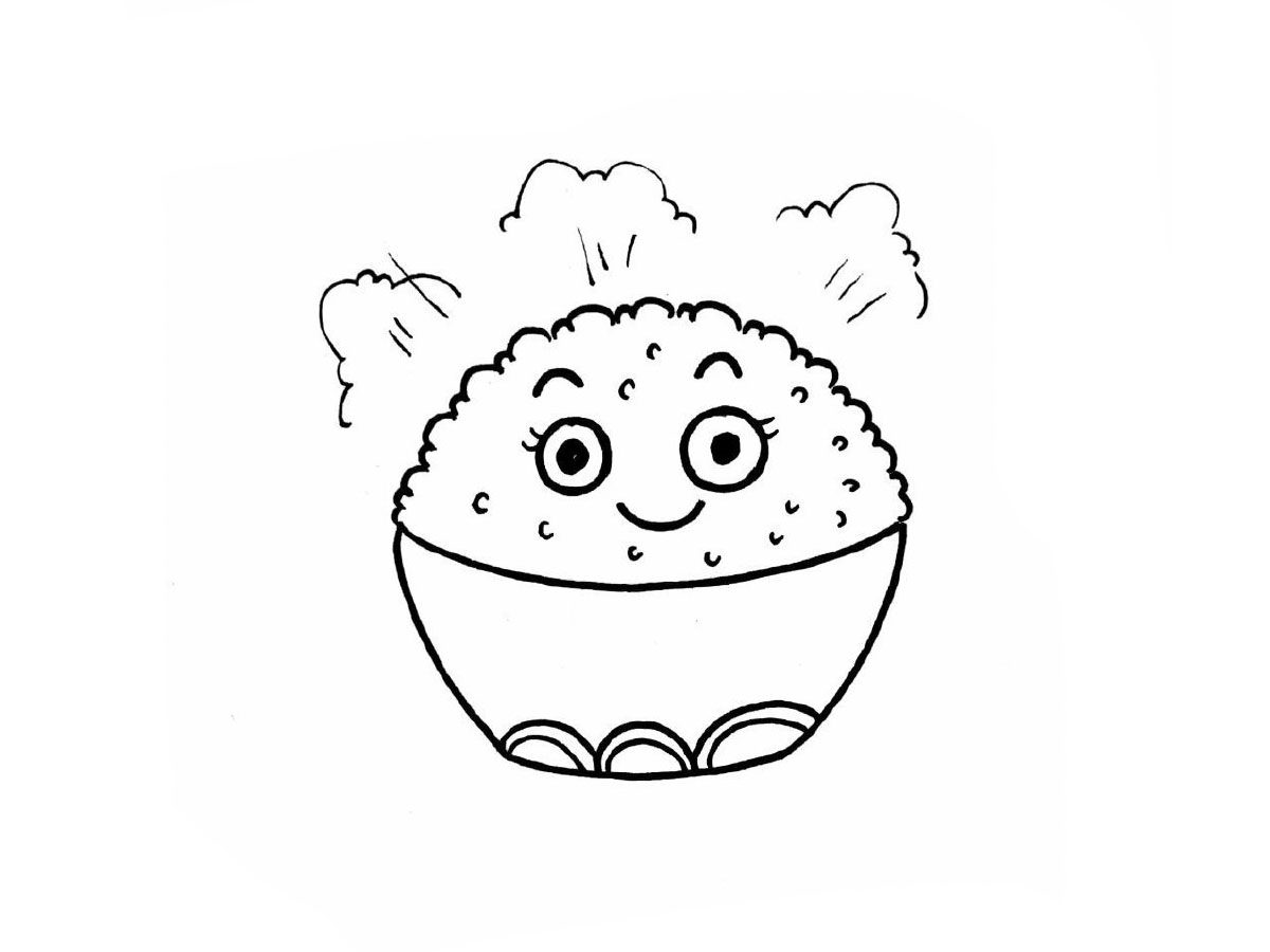 可爱小食物简笔画图片