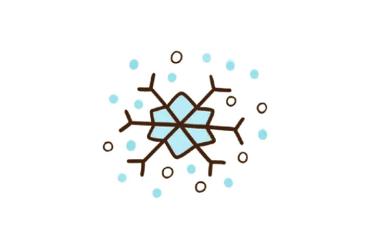 下雪天气简笔画画法步骤