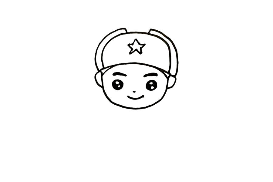 学习雷锋简笔画怎么画