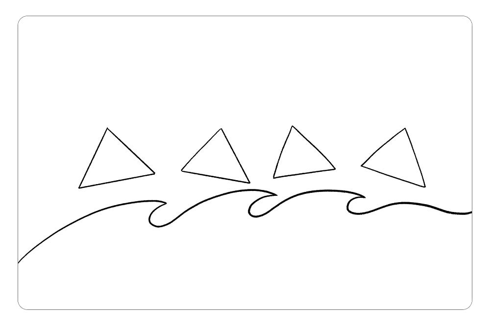 五彩的帆船简笔画