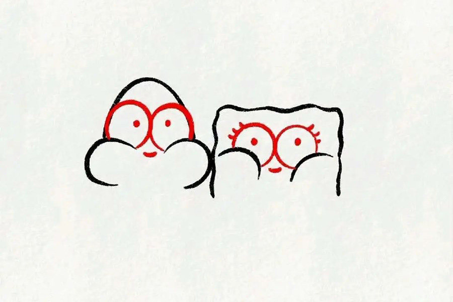 好朋友派大星和海绵宝宝的简笔画教程