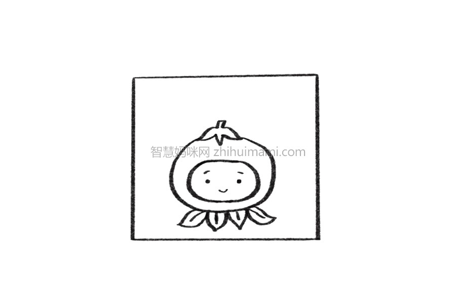 橘子宝宝简笔画画法步骤