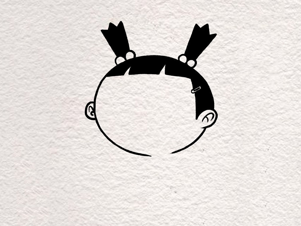 阿衰漫画之大脸妹简笔画画法步骤
