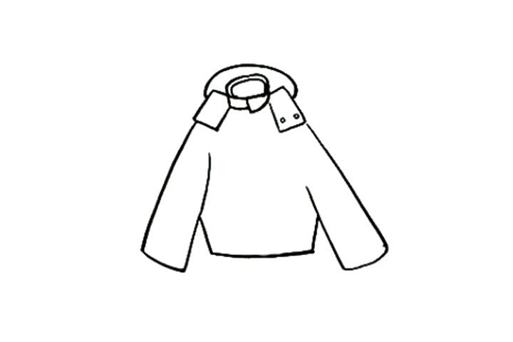 短款羽绒服怎么画