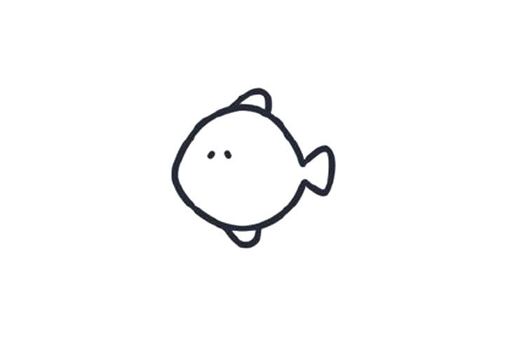 可爱小鱼简笔画教程