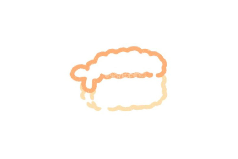 甜虾寿司怎么画