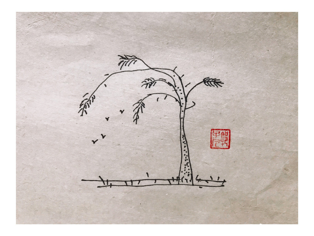 一组春天风景简笔画图片