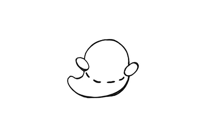 学画可爱幽灵简笔画