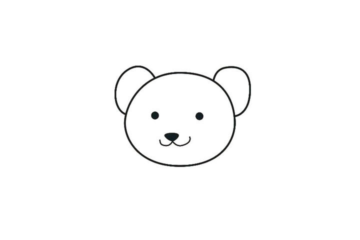 泰迪熊简笔画画法步骤