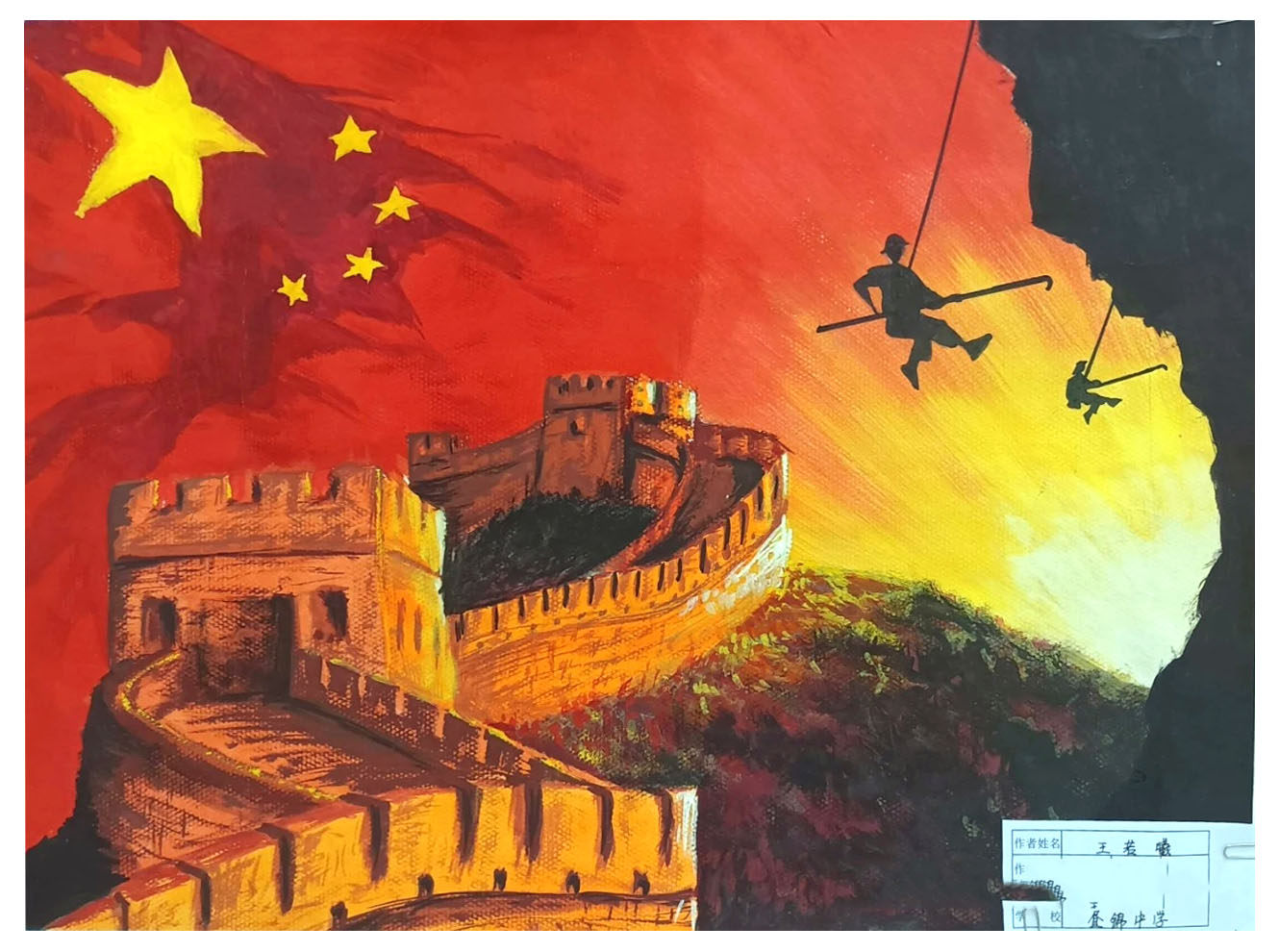 爱祖国庆百年儿童简笔画