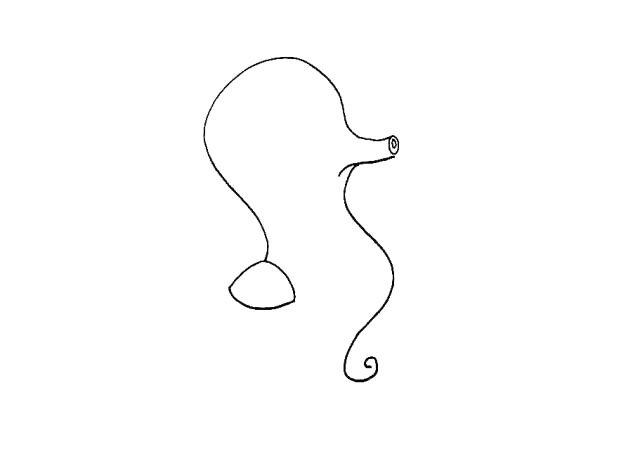 海马简笔画教程