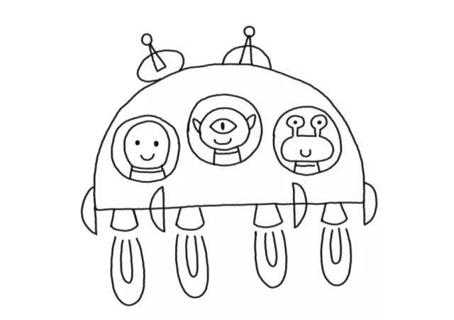 外星飞船怎么画