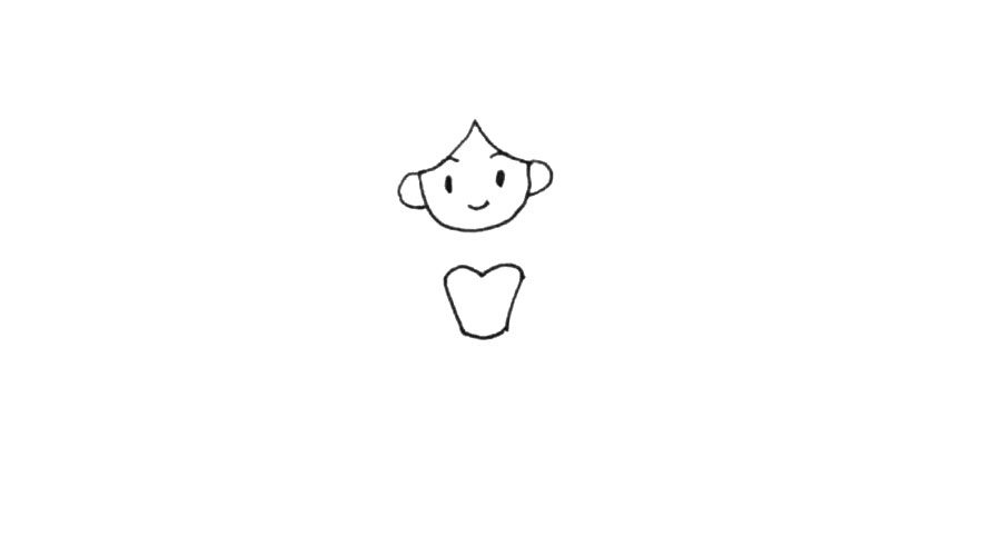 小公主简笔画画法步骤