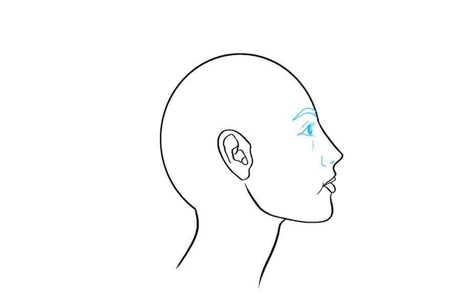 如何画女性侧脸