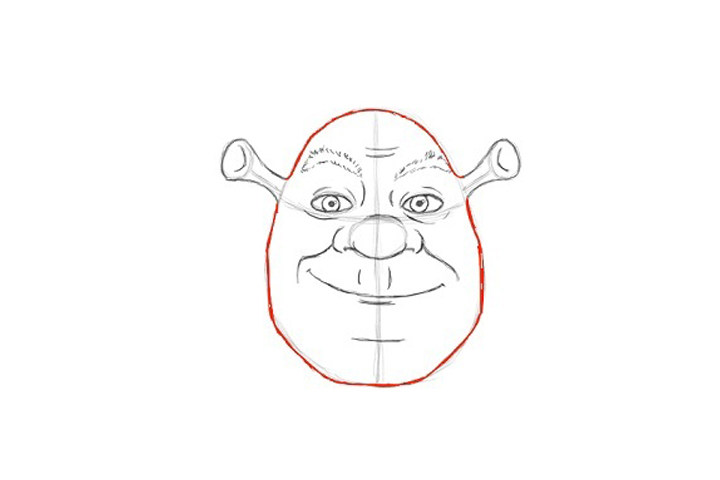 怪物史莱克头像详细画法步骤