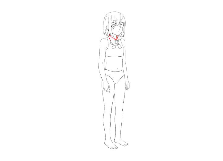 怎么画漫画人物-穿校服女孩