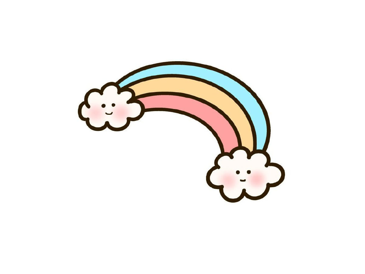 彩虹简笔画画法步骤