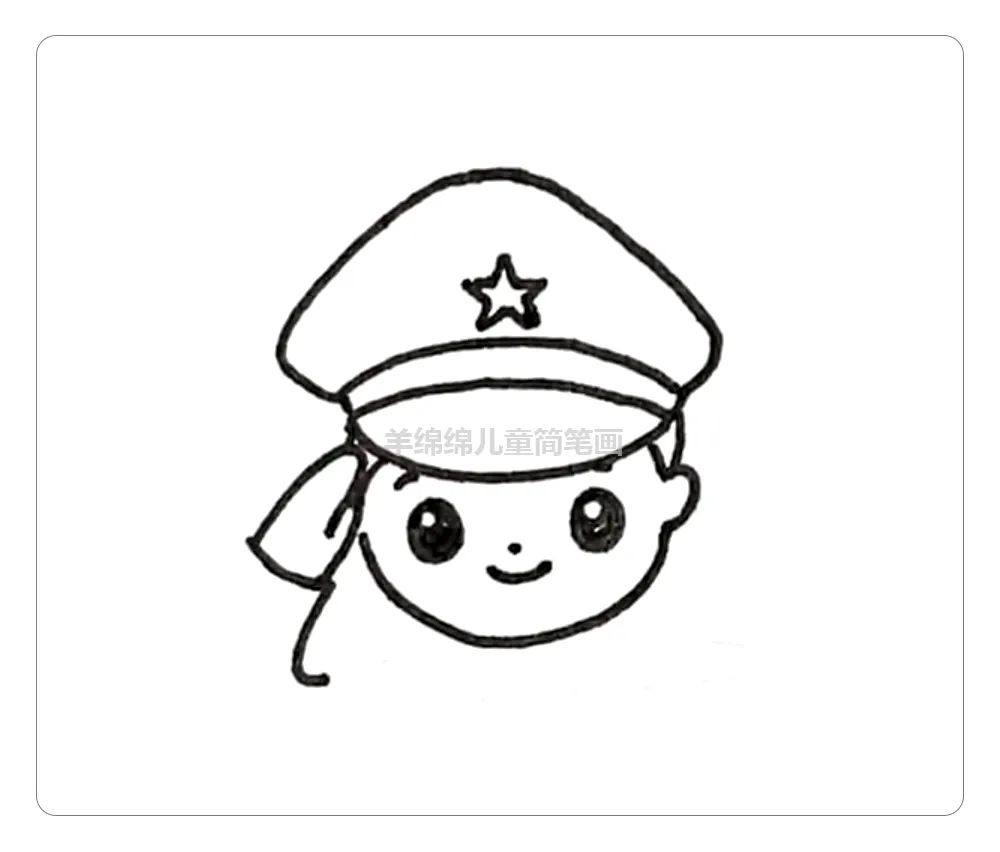 八一建军节画一幅军人简笔画，致敬最可爱的人
