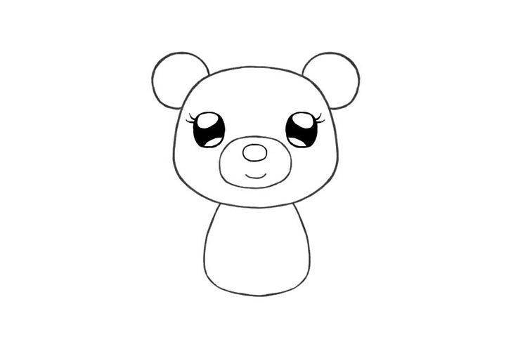 小熊MM简笔画教程