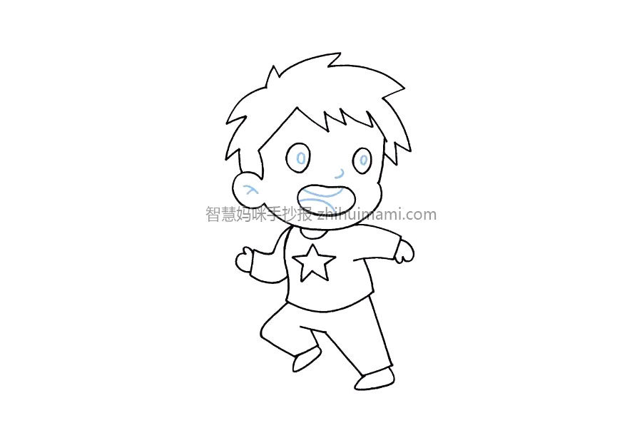 怎么画动漫男孩