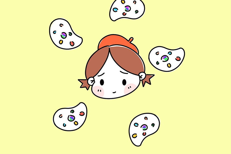如何画可爱小画家简笔画