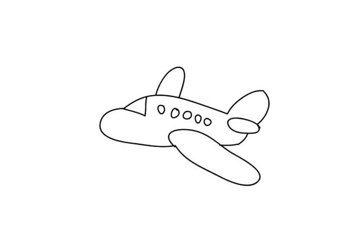 飞机简笔画画法步骤
