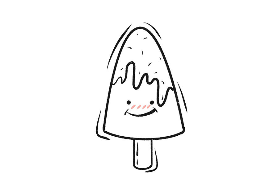 可爱冰激凌简笔画