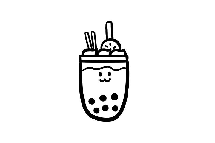 超级珍珠奶茶简笔画画法