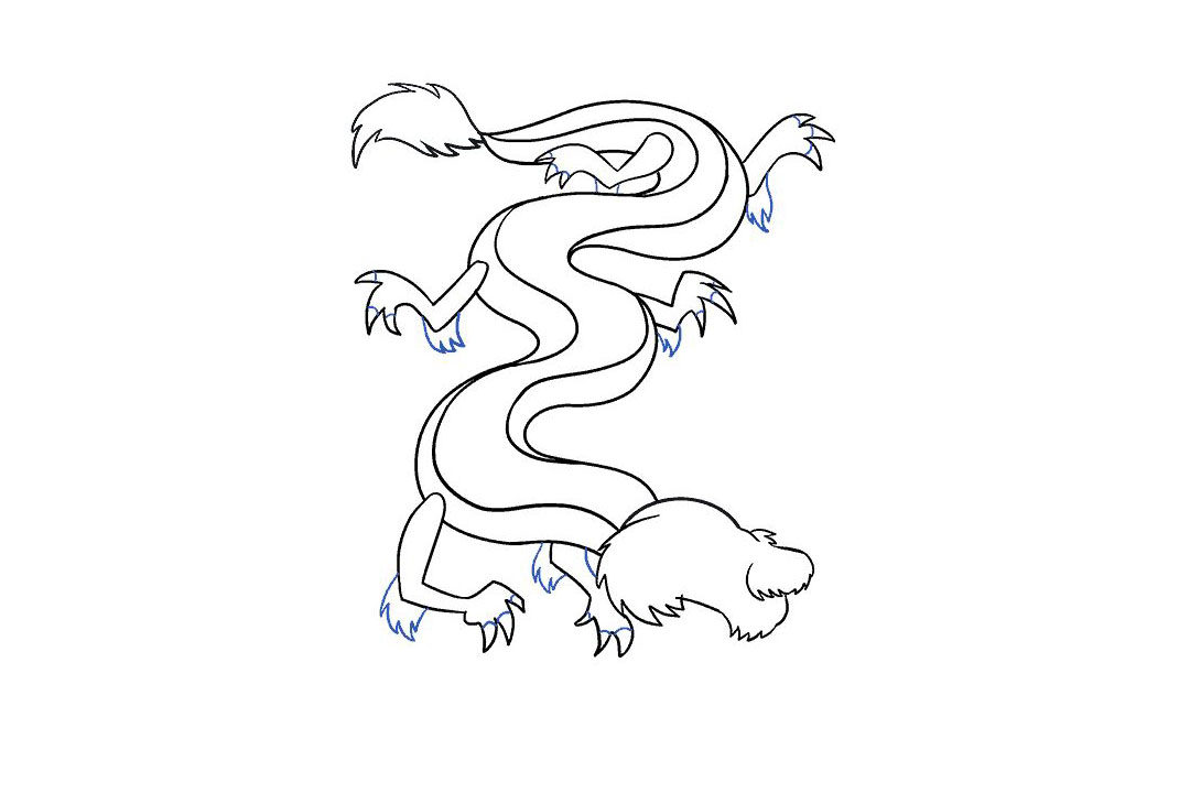 如何画腾飞的中国龙简笔画