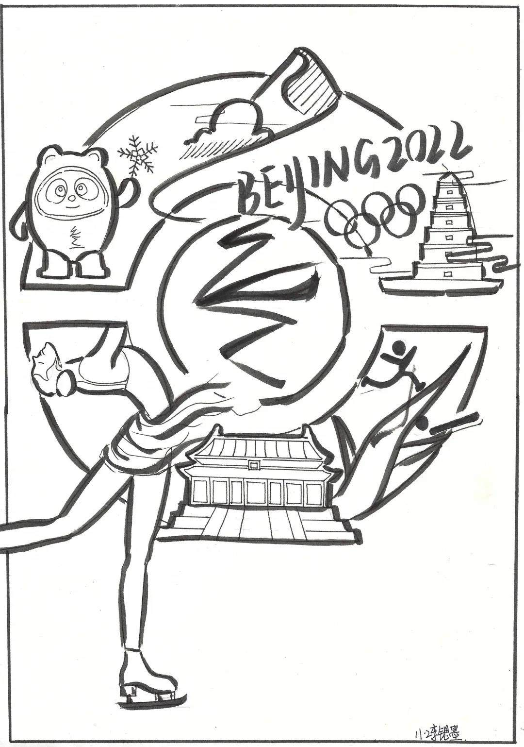 简单漂亮的冬奥会简笔画