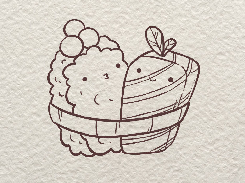 三文鱼寿司简笔画画法
