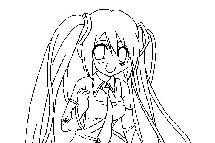 初音未来漫画线稿