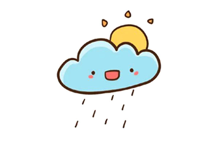 天气简笔画 雨天怎么画