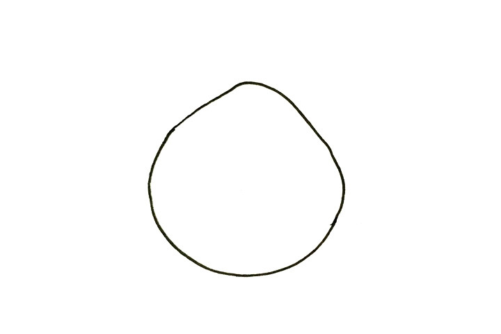 超简单的柚子简笔画画法