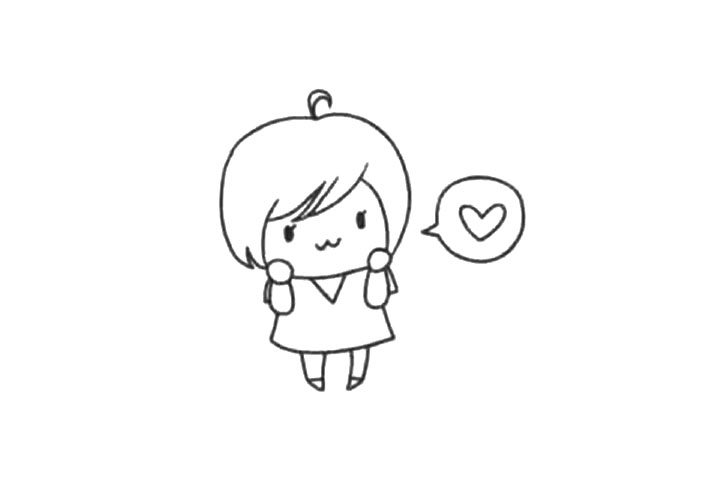 卖萌小女孩怎么画