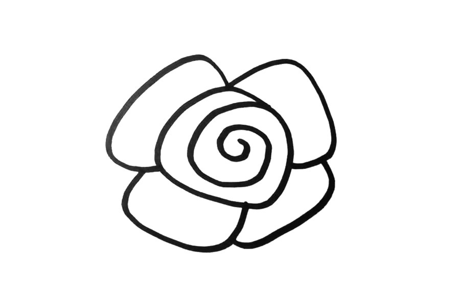 漂亮的花朵怎么画
