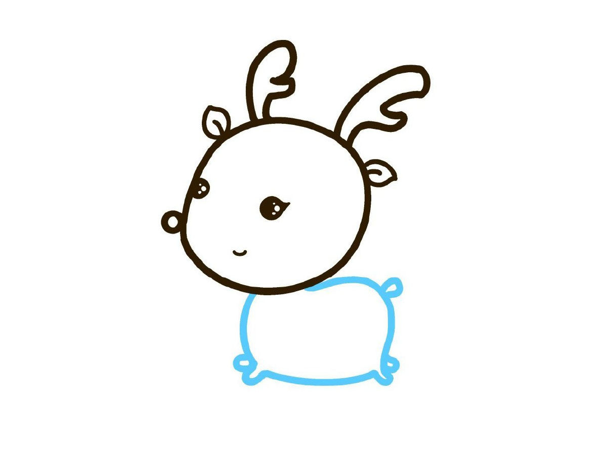 小鹿简笔画画法步骤
