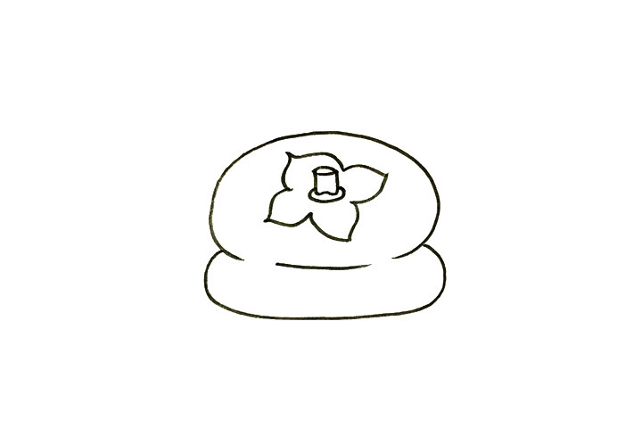 如何画柿子