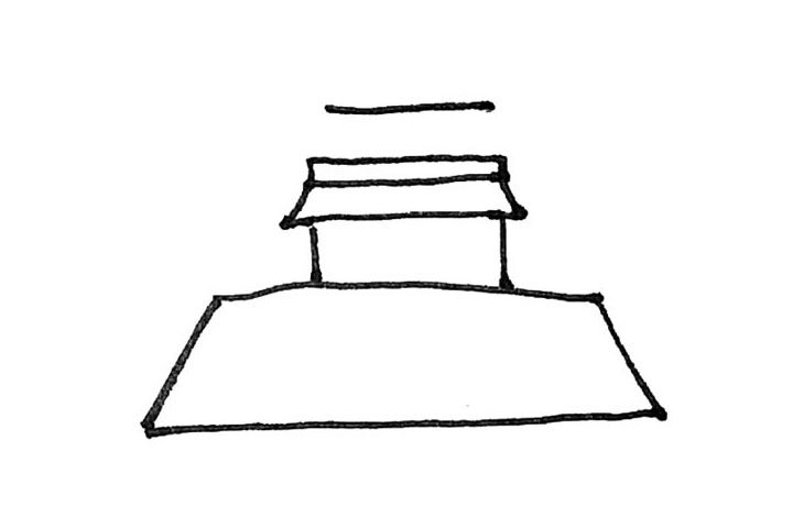 天安门简笔画教程