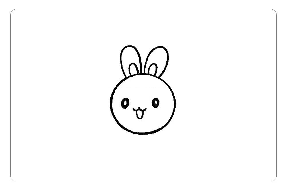 学画可爱的玉兔和月亮简笔画